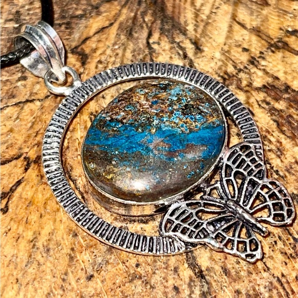 Dark Chessylite Blue Spar Azurite Pendant 2 1/2” - Picture 13 of 16